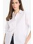 Oversize Geniş Kalıp Basic Düz Poplin Uzun Kollu Gömlek T8735AZ25SP 4