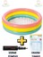 Elite Şişme Yumuşak Tabanlı Renkli 3 Boğumlu Baby Pool Çocuk Bebek HAVUZU,86X25 cm ve Pompa+Yama Set 1 Adet 1