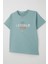 Erkek Çocuk Tişört Yazı Bakılı 5-10 Yaş, Su Yeşili 3