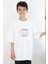 Erkek Çocuk Tişört Yazı Baskılı 8-14 Yaş, Ekru 2