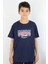 Erkek Çocuk Tişört Yazı Baskılı 5-10 Yaş, Lacivert 1