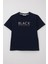 Erkek Çocuk Tişört Kabartma Detaylı Yazı Baskılı 9-14 Yaş, Lacivert 4