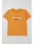 Erkek Çocuk Tişört Yazı Bakılı 5-10 Yaş, Hardal Sarı 4