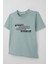 Erkek Çocuk Tişört Yansıma Efekti Yazı Baskılı 8-14 Yaş, Su Yeşili 3