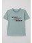 Erkek Çocuk Tişört Yansıma Efekti Yazı Baskılı 8-14 Yaş, Su Yeşili 1