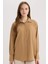 Regular Fit Basic Düz Uzun Kollu Gömlek Tunik E1628AX25SP 5