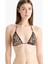 Regular Fit Leopar Desenli Üçgen Bikini Üstü-Fall in Love E3895AX25SM 1