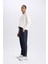 Fit Sporcu Jogger Eşofman Altı Slim Fit Dar Kesim Standart Paça Skuba Dalgıç Kumaş Beli Lastikli E3931AX24WN 4