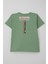 Erkek Çocuk Tişört Yazı Baskılı Sırt Kısmı Baskı Detaylı 10-16 Yaş, Mint Yeşili 3