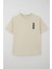 Erkek Çocuk Tişört Sırt Kısmı Yazı Baskılı 9-14 Yaş, Krem 1