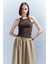 Slim Fit Dar Kesim Halter Yaka Fitilli Kaşkorse Atlet E2176AX25SP 1