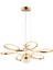 Istanbul Avize Papatya Gold 3 Renk Ledli Kumandalı Modern LED Avize 2