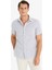 Modern Fit Yazlık Polo Yaka Basic Düz Kısa Kollu Gömlek E5077AX25SM 3