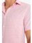 Modern Fit Yazlık Polo Yaka Basic Düz Kısa Kollu Gömlek E5077AX25SM 5