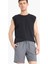 Regular Fit Kısa Boy Cepli File Astarlı Beli Bağcıklı Düz Hafif Kumaş Deniz Şortu E5133AXNS 4