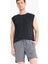 Regular Fit Kısa Boy Cepli File Astarlı Beli Bağcıklı Düz Hafif Kumaş Deniz Şortu E5133AXNS 5
