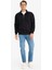 Relax Fit Polo Yaka Fermuarlı Basic Düz Kalın Sweatshirt E5333AX24WN 2