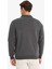 Relax Fit Dik Yaka Fermuarlı Basic Düz Kalın Sweatshirt E5334AX24WN 5
