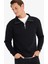Relax Fit Dik Yaka Fermuarlı Basic Düz Kalın Sweatshirt E5332AX24WN 1