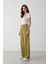 Wide Leg Keten Karışımlı Palazzo Pantolon Yüksek Bel Geniş Bol Paça Pensli Cepli A1922AX25SM 5