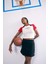 fit Nba Chicago Bulls Slim Fit Bisiklet Yaka Sporcu Fitilli Kaşkorse Kısa Kollu TIŞÖRT E2359AX25SM 2