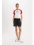 fit Nba Chicago Bulls Slim Fit Bisiklet Yaka Sporcu Fitilli Kaşkorse Kısa Kollu TIŞÖRT E2359AX25SM 4