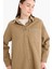 Relax Fit Basic Düz Gabardin Uzun Kollu Gömlek Tunik A6474AX25SP 4