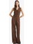 Wide Leg Fermuarlı Normal Bel Standart Boy Geniş Paça Keten Karışımlı Palazzo Pantolon E6210AX25SP 4