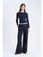 Slim Fit Dar Kesim Bisiklet Yaka Ribana Uzun Kollu Tişört E6548AX25SP 3