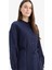 Relax Fit Basic Düz Bağcıklı Müslin Uzun Kollu Tesettür Gömlek Tunik E1107AX25SP 1