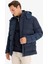 Regular Fit Kapüşonlu Şişme Mont Fermuarlı Çıtçıt Kapamalı Cepli E7286AX24WN 3