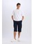 Slim Fit Dar Kesim Kargo Cepli Basic Düz Kapri Şort T4693AZ25SM 5