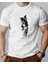 Siyah&beyaz Kurt Baskılı Özel Tasarım Oversize Tshirt 1