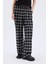 Wide Leg Kumaş Pijama Pantolon Geniş Bol Paça Kareli Normal Bel Lastikli Cepli D9548AX25SP 1