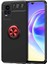 Vivo V21E Kılıf Joec Ravel Silikon Kapak-Siyah-Kırmızı 1