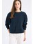 Regular Fit Bisiklet Yaka Kalın Basic Düz Sweatshirt D6645AX25SP 3