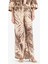 Wide Leg Desenli Modal Kumaş Palazzo Pantolon Yüksek Bel Düz Geniş Paça E8599AX25SM 1