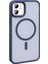 Apple iPhone 12 Kılıf Magsafe Şarj Özellikli Mat Arka Yüzey Joec Sio Kapak-Gri 2