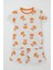 Kız Çocuk Şortlu Pijama Takımı Kalpli Bebek Ayıcık Desenli 4-8 Yaş, Beyaz 5