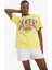 Defactofit Nba Los Angeles Lakers Oversize Fit Bisiklet Yaka Kısa Kollu TIŞÖRT Y1562AZ25SM 3