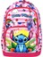 Stitch Pembe Karakterli Üçlü Kız Çocuk Ilkokul Okul Çantası Stiç (Çanta Termal Beslenme Kalemlik) 4