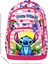 Stitch Pembe Karakterli Üçlü Kız Çocuk Ilkokul Okul Çantası Stiç (Çanta Termal Beslenme Kalemlik) 5