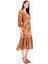 Regular Fit V Yaka Çiçek Desenli Yarım Kollu Midi Elbise F0985AX25SM 3