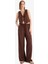 Wide Leg Kumaş Pantolon Çift Cepli Yüksek Bel Geniş Paça E7434AX25SM 3