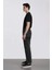 %100 Pamuk Relax Fit Rahat Kesim Düz Paça Kargo Cepli Jean Pantolon F2372AX25SP 5