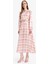 Regular Fit Gömlek Yaka Desenli Saten Uzun Kollu Maxi Elbise F2725AX25SM 5