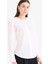 Regular Fit Geniş Yakalı Poplin Uzun Kollu Tesettür Gömlek Tunik F2731AX25SM 4