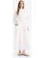 Relax Fit Bisiklet Yaka Kuşaklı Poplin Uzun Kollu Maxi Tesettür Elbise F1382AX25SM 3