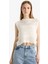 Coool Slim Fit Dar Kesim Bisiklet Yaka Yan Bağcıklı Kroşe Süveter F4008AX25SM 3