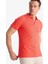 %100 Pamuk Slim Fit Dar Kesim Polo Yaka Nakışlı Kısa Kollu Tişört D7665AX25SP 4